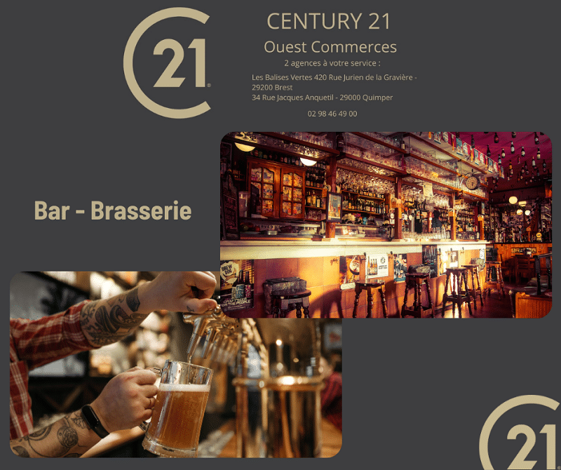 Vente fond de commerce Bar Brasserie QUIMPER